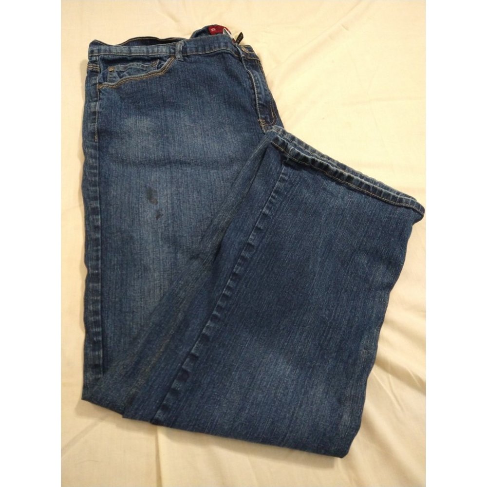 1826 BRAND Women's Blue Denim Jeans Straight Leg Dark Wash Size 22 - 40x32